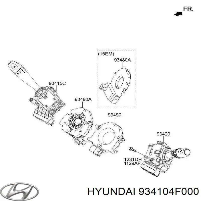 934104F000 Hyundai/Kia перемикач підрульовий, лівий