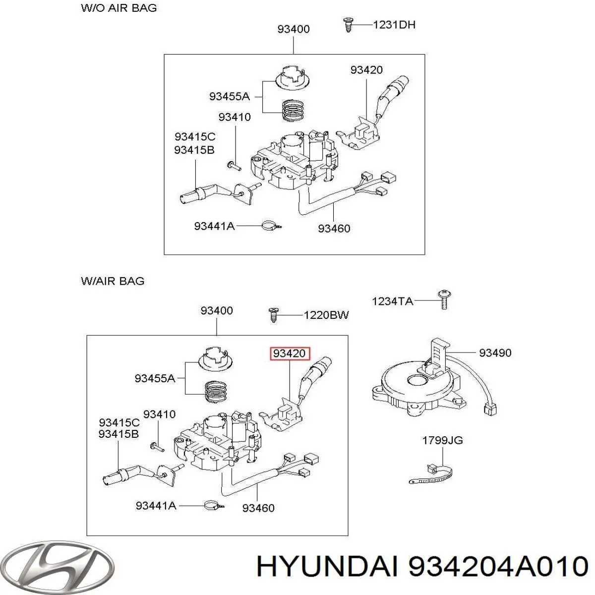  Hyundai/Kia 934204A010 ціна, від 34.15 USD
