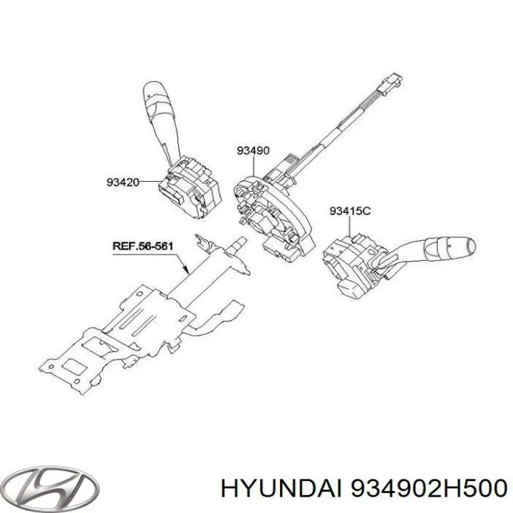 934902H500 Hyundai/Kia Шлейф Airbag