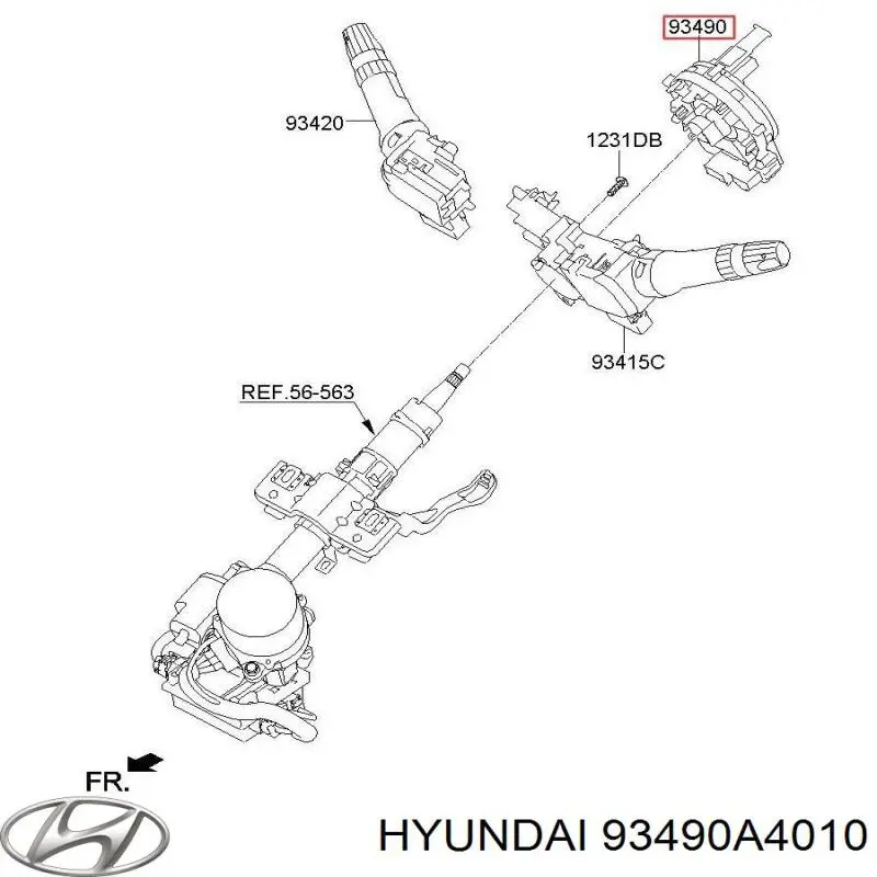 Шлейф керма Hyundai/Kia 93490A4010 ціна, від 23.67 USD
