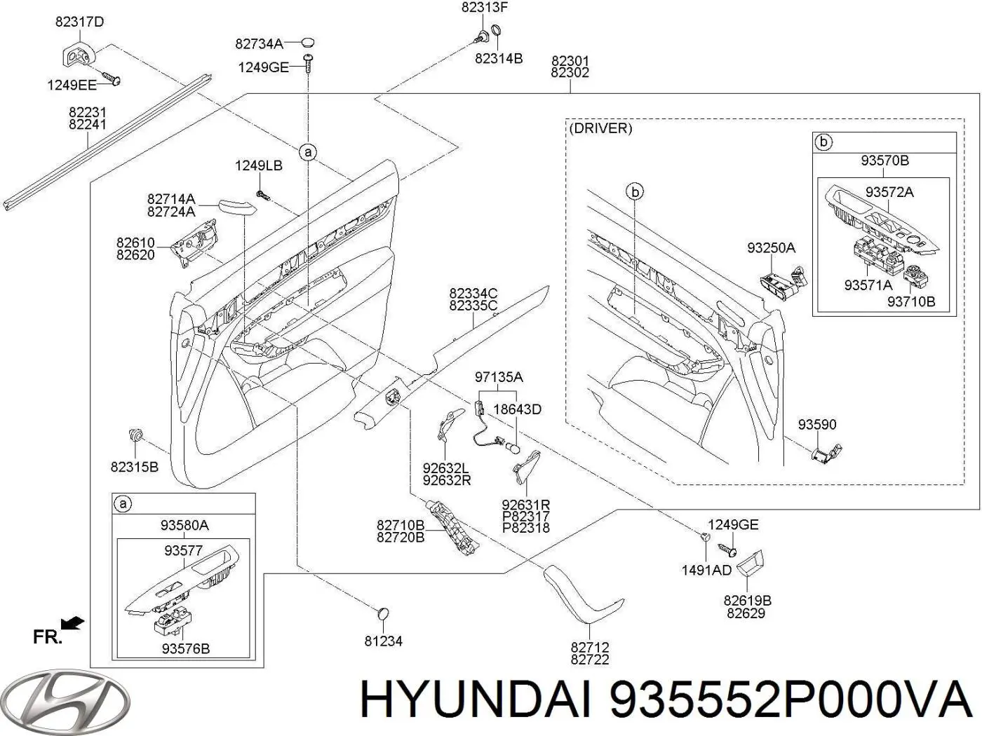 Купити 935552P000VA Hyundai/Kia Кнопка відкриття лючка бензобака