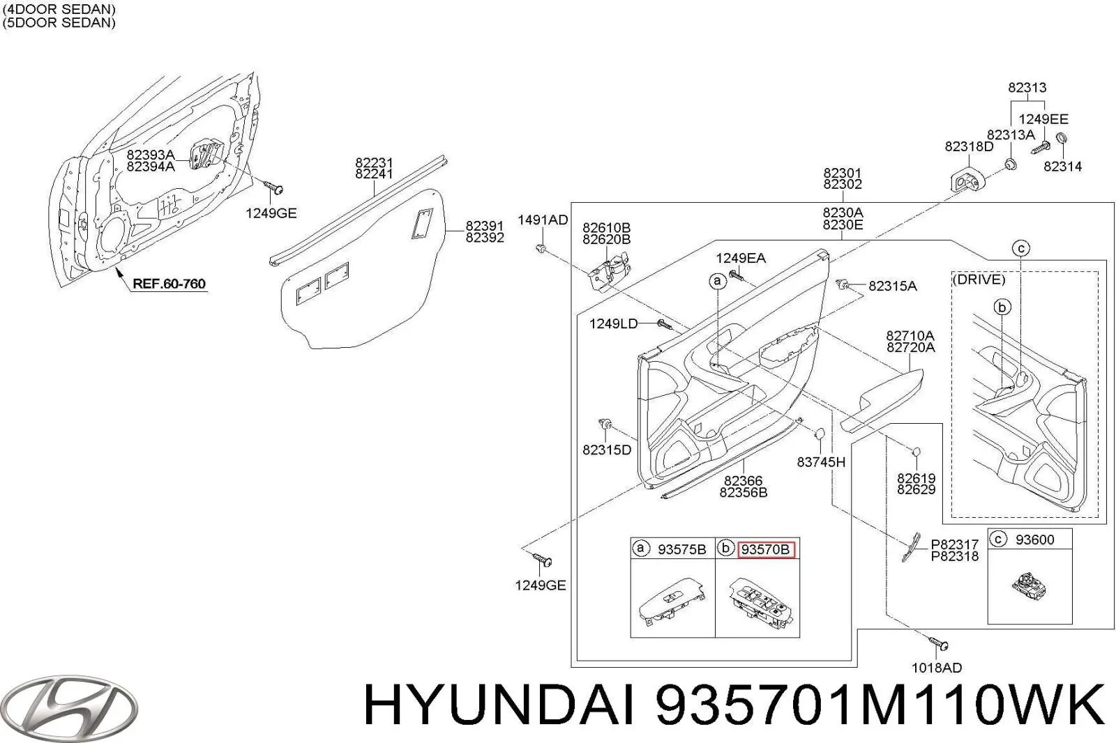  935701M110WK Hyundai/Kia