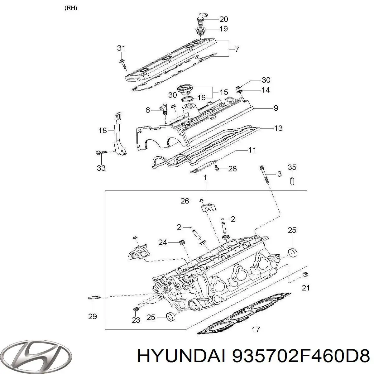 935702F460D8 Hyundai/Kia кнопковий блок керування склопідіймачами передній лівий