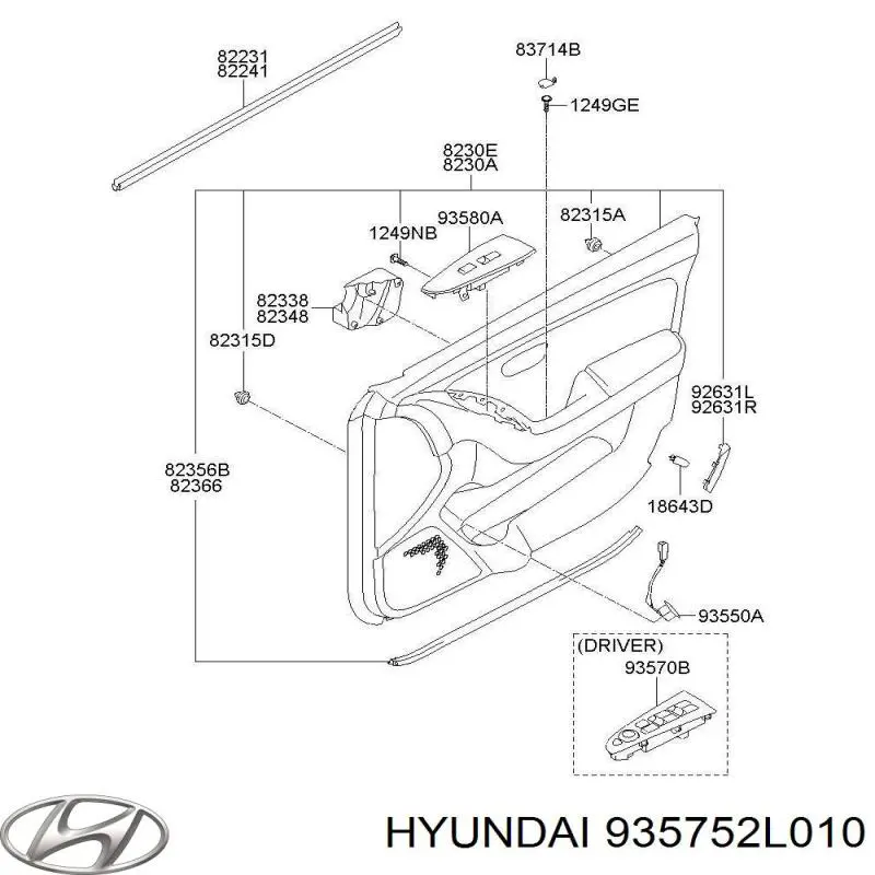 Блок управління дзеркалами заднього виду Hyundai/Kia 935752L010 ціна, від 13.93 USD