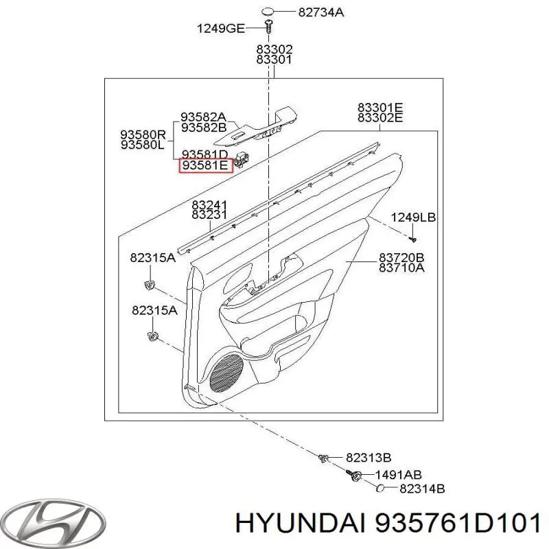  Hyundai/Kia 935761D101 ціна, від 19.00 USD