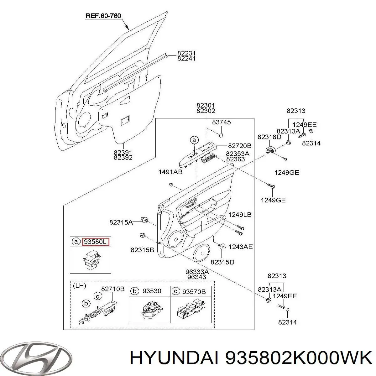  935802K000WK Hyundai/Kia