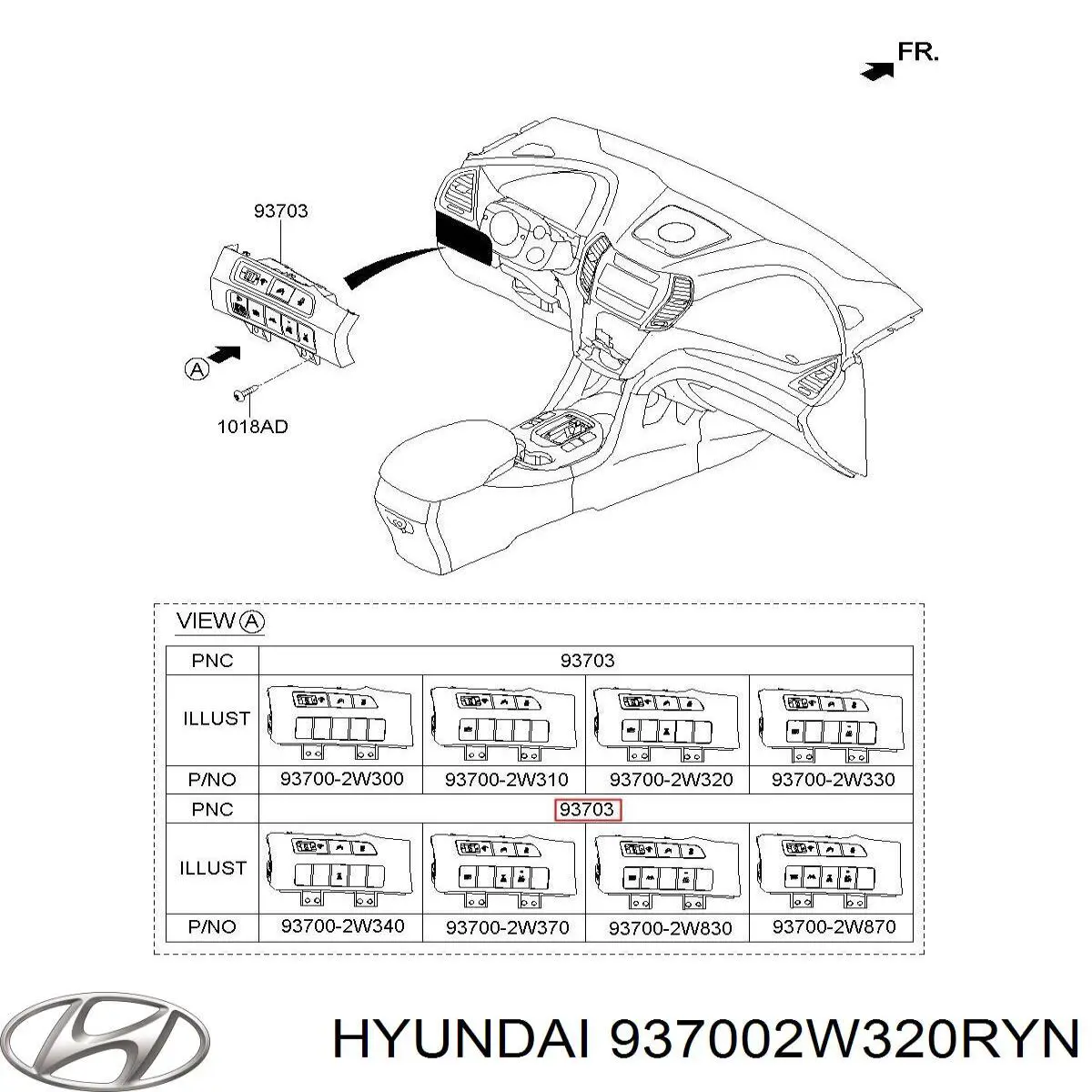  Hyundai/Kia 937002W320RYN ціна, від 31.60 USD
