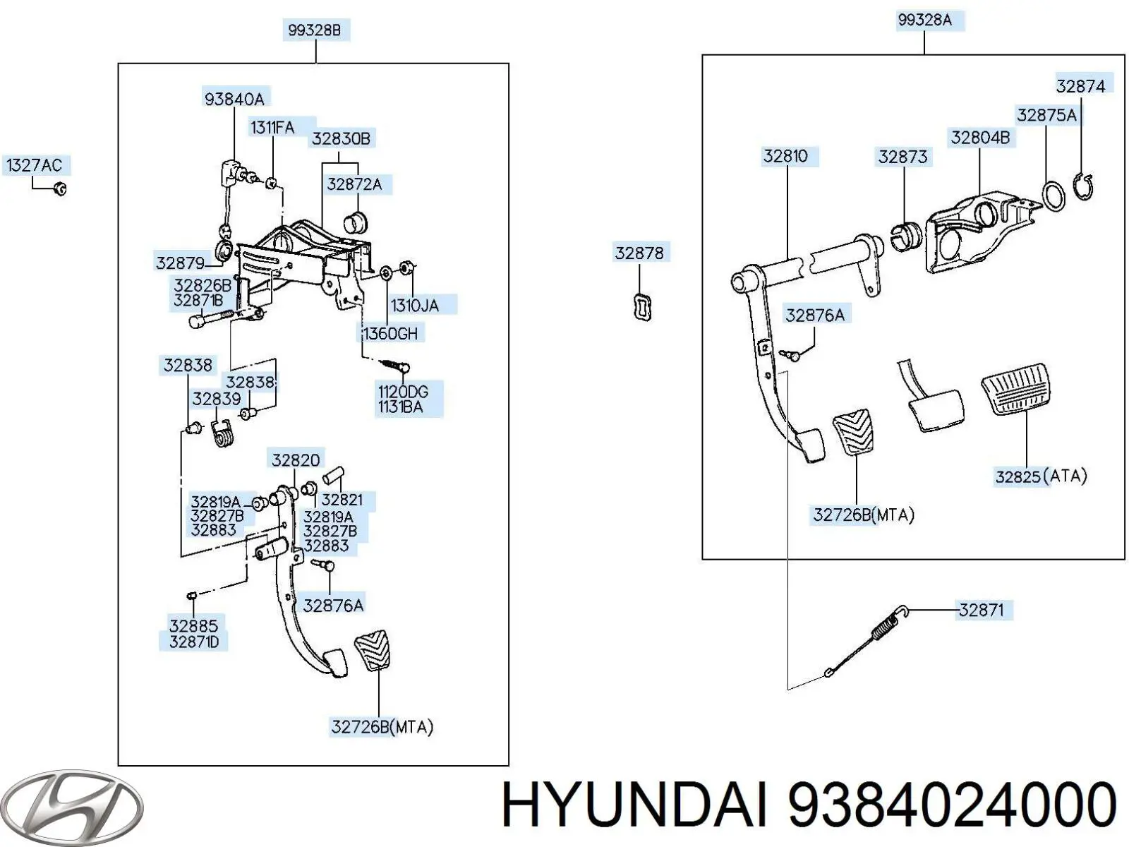 Датчик включення стопсигналу 9384024000 Hyundai/Kia