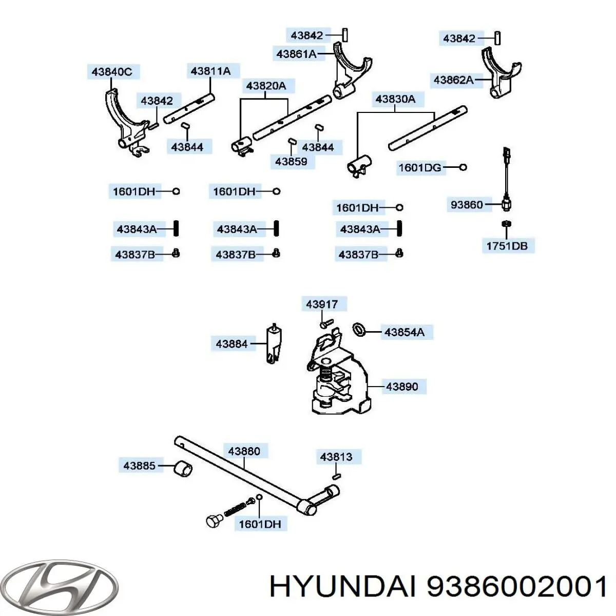 Датчик заднього ходу 9386002002 Hyundai/Kia
