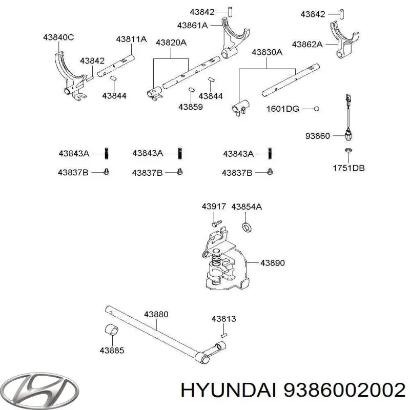 9386002002 Hyundai/Kia Датчик включення ліхтарів заднього ходу