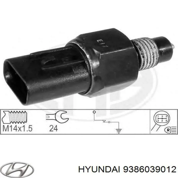 9386039012 Hyundai/Kia датчик включення ліхтарів заднього ходу