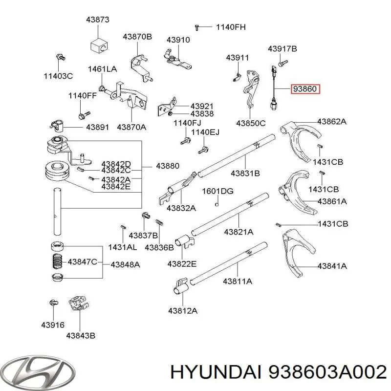  938603A002 Hyundai/Kia