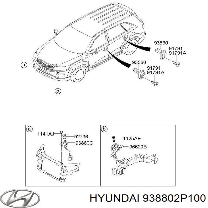 Hyundai/Kia 938802P100 ціна, від 4.66 USD