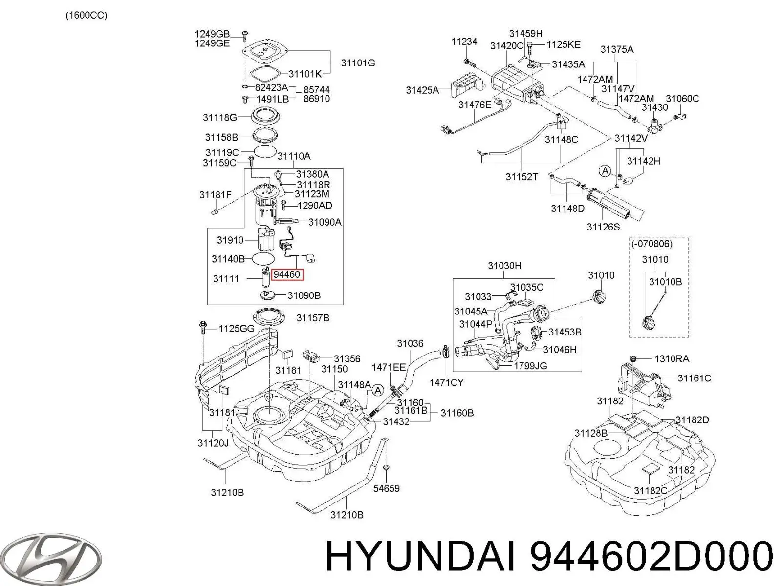 944602D000 Hyundai/Kia Датчик бензобака