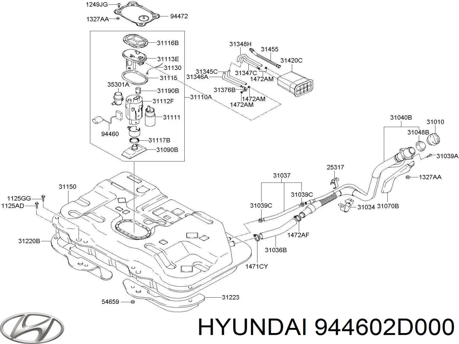 Датчик рівня палива 944602D000 Hyundai/Kia