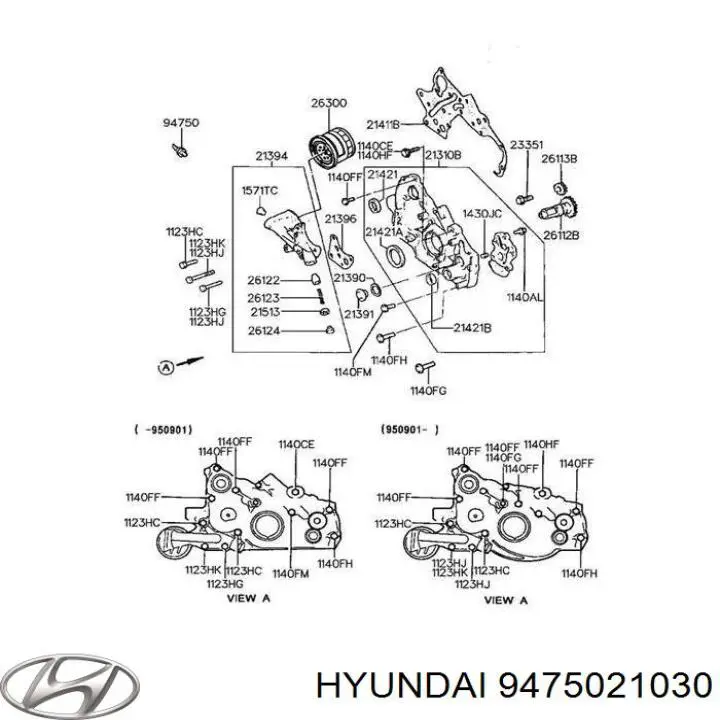 9475021030 Hyundai/Kia датчик тиску масла