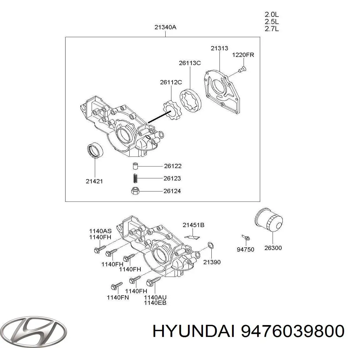 Манометри (показник тиску масла) Hyundai/Kia 9475039800 ціна, від 3.71 USD