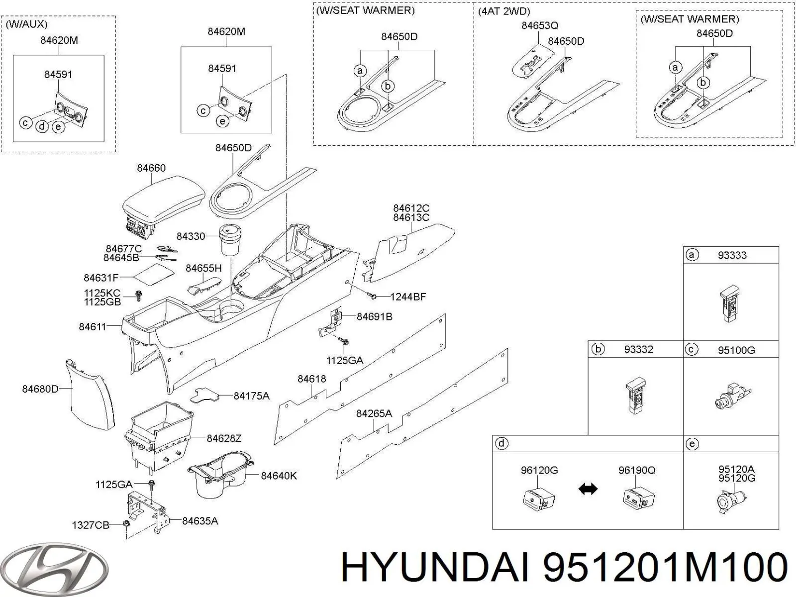  Hyundai/Kia 951201M100 ціна, від 6.09 USD
