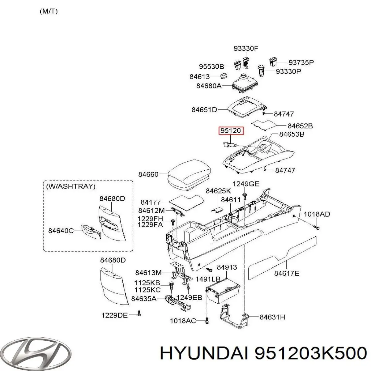  Hyundai/Kia 951203K500 ціна, від 8.87 USD
