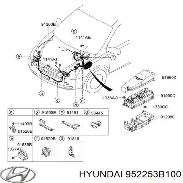 Реле електричне багатофункціональне 952253B100 Hyundai/Kia