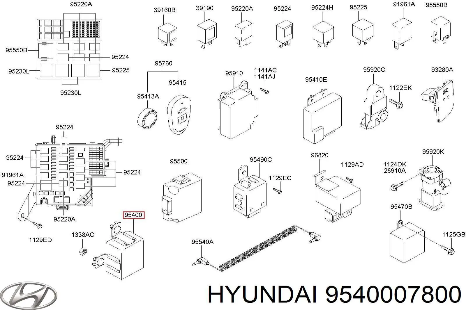 Модуль управління іммобілайзера (ЕБУ) Hyundai/Kia 9540007800 ціна, від 9.34 USD