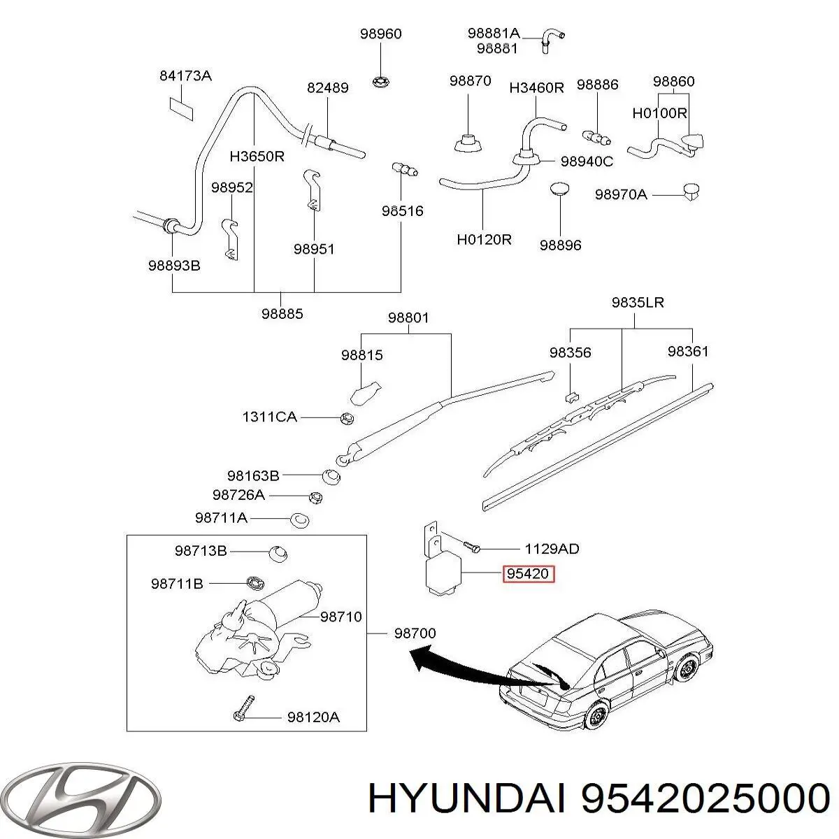 9542025000 Hyundai/Kia 