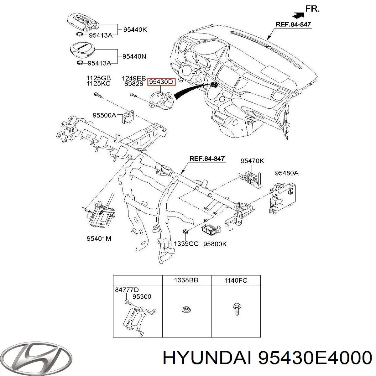 95430E4000 Hyundai/Kia Кнопка запуску двигуна