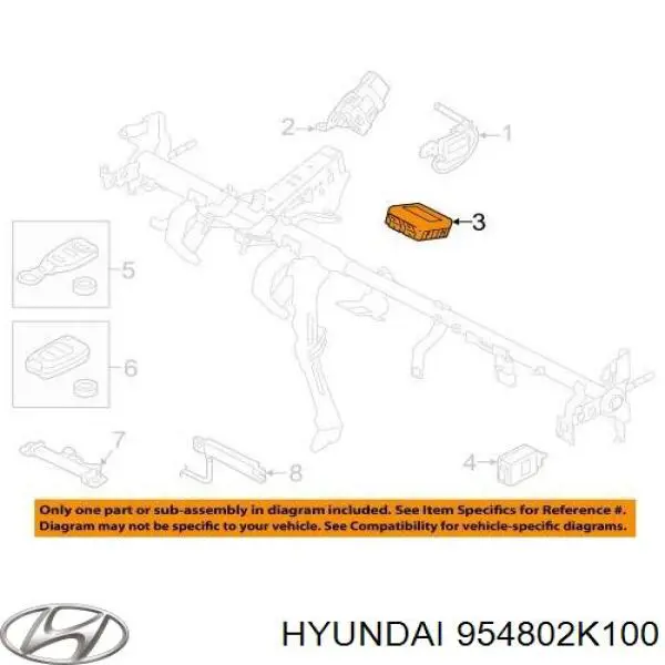  Hyundai/Kia 954802K100 ціна, від 8.80 USD