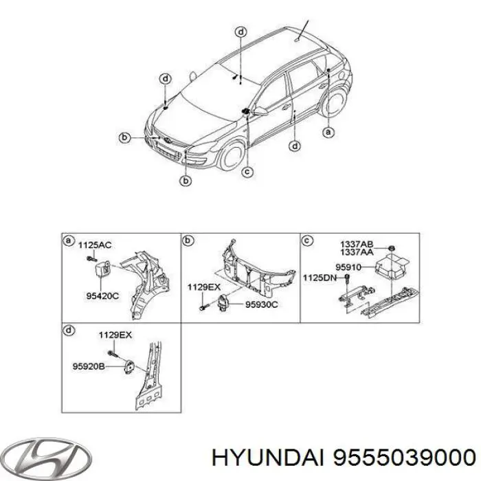 Реле покажчиків поворотів на Hyundai Sonata III 
