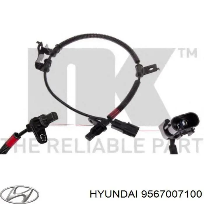 9567007100 Hyundai/Kia Датчик АБС (ABC) передній, правий