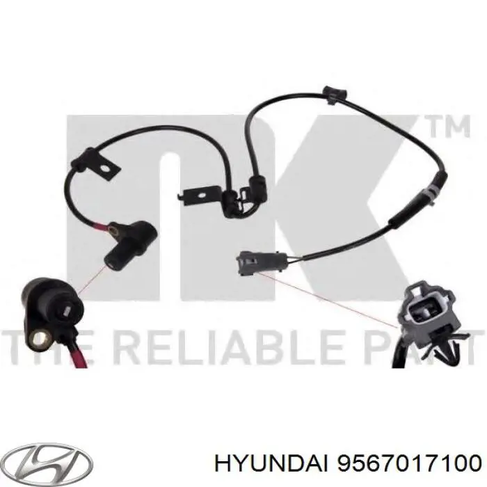 Датчик антиблокувальної системи гальмування Hyundai/Kia 9567017100 ціна, від 17.84 USD