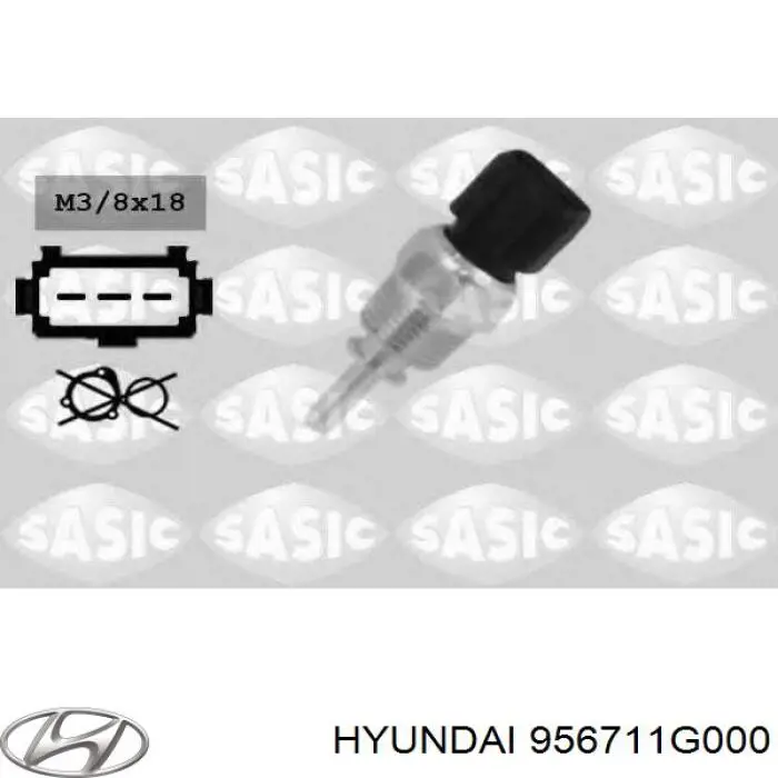 Датчик АБС (ABS) передній, правий 956711G000 Hyundai/Kia