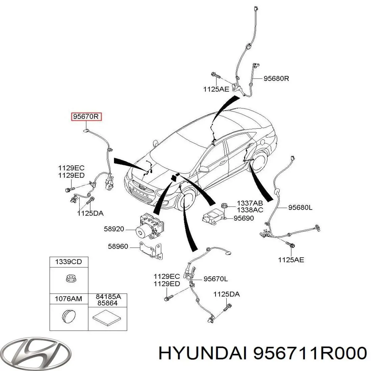 Купити 956711R000 Hyundai/Kia Сенсор АБС