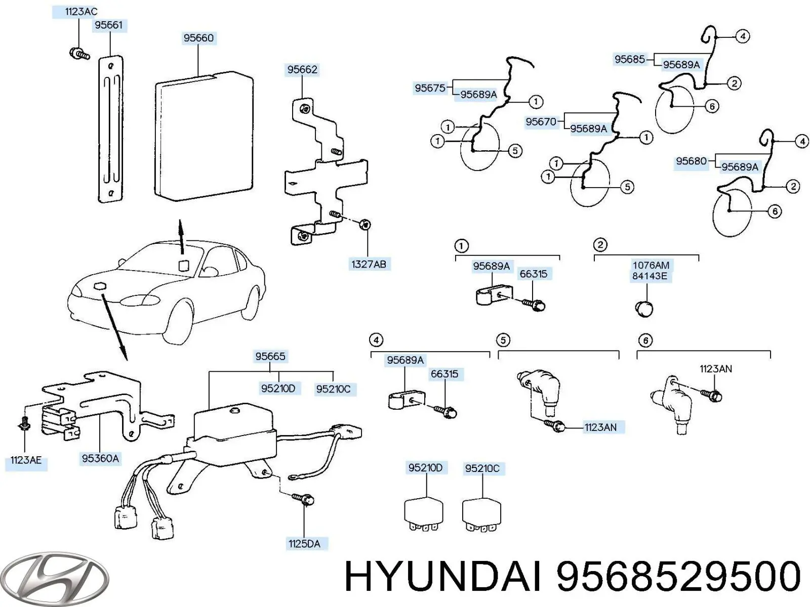  Датчик АБС (ABS) задній, правий Hyundai Lantra 2