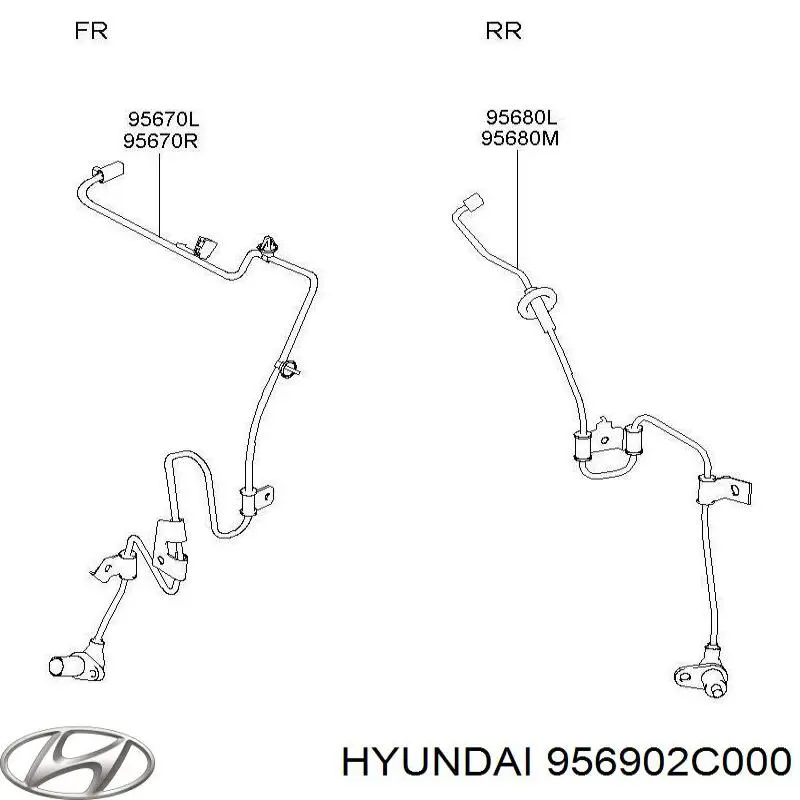 956902C000 Hyundai/Kia датчик абс (abs задній, лівий)
