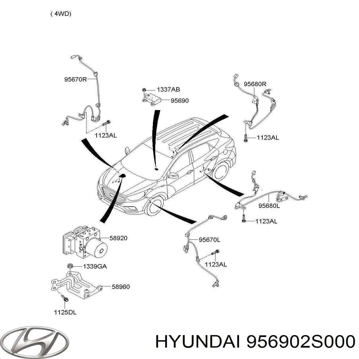 Датчик поперечного прискорення (ESP) Hyundai/Kia 956902S000 ціна, від 19.86 USD