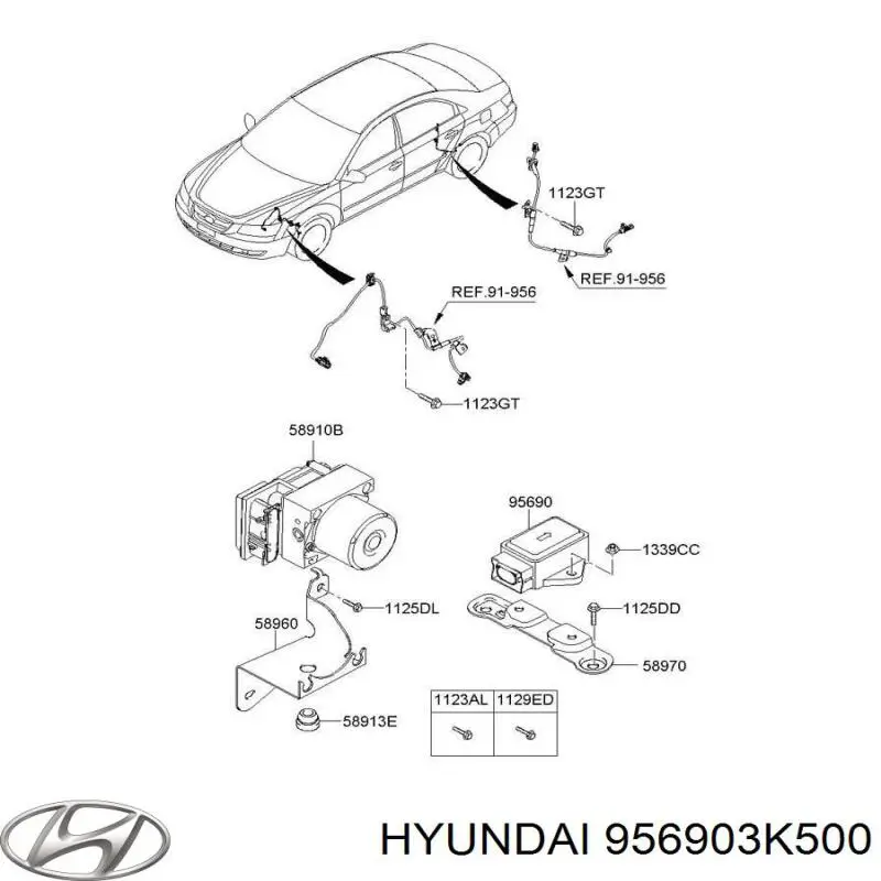 Датчик поперечного прискорення (ESP) Hyundai/Kia 956903K500 ціна, від 5.08 USD