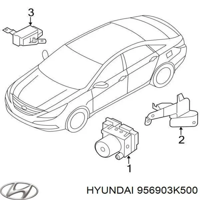 956903K500 Hyundai/Kia датчик поперечного прискорення (esp)