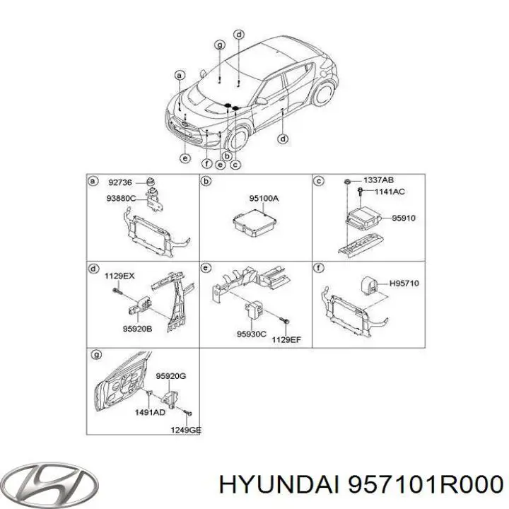 Зумер парктроніка/безключового доступу Hyundai/Kia 957101R000 ціна, від 25.14 USD