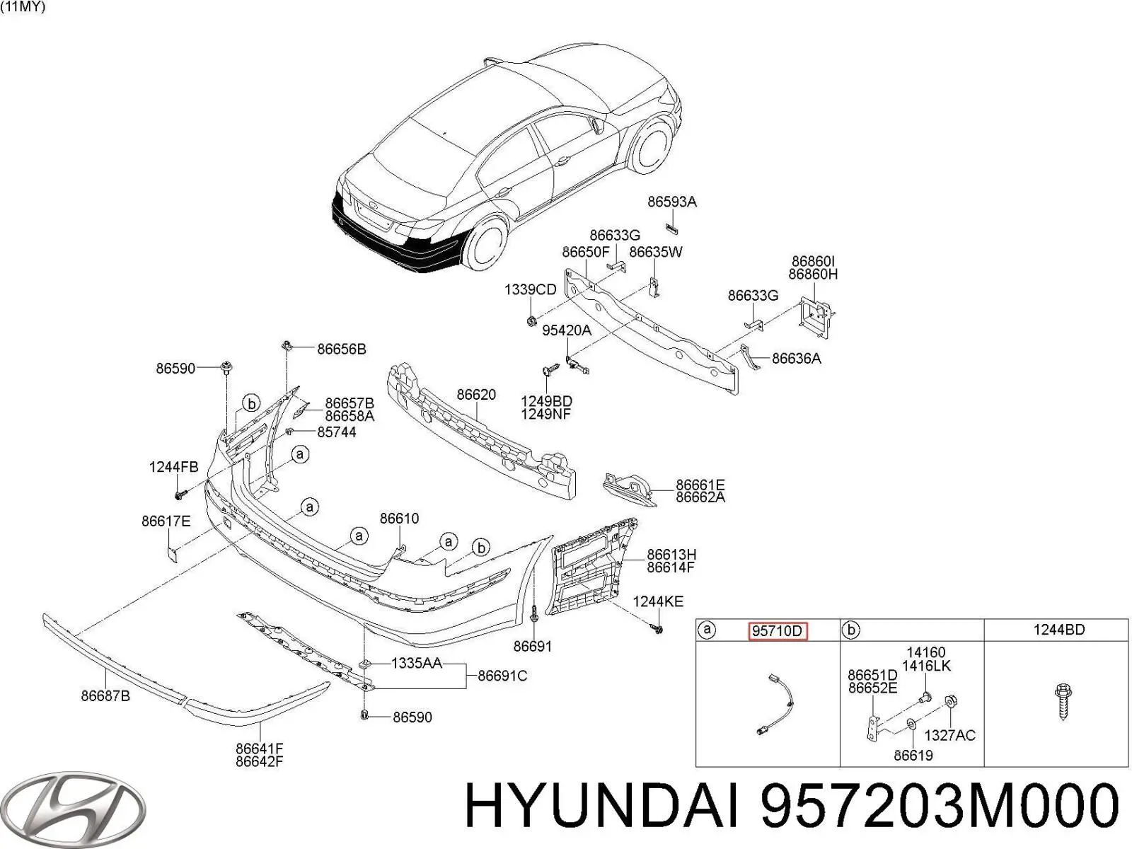  Hyundai/Kia 957203M000 ціна, від 127.96 USD