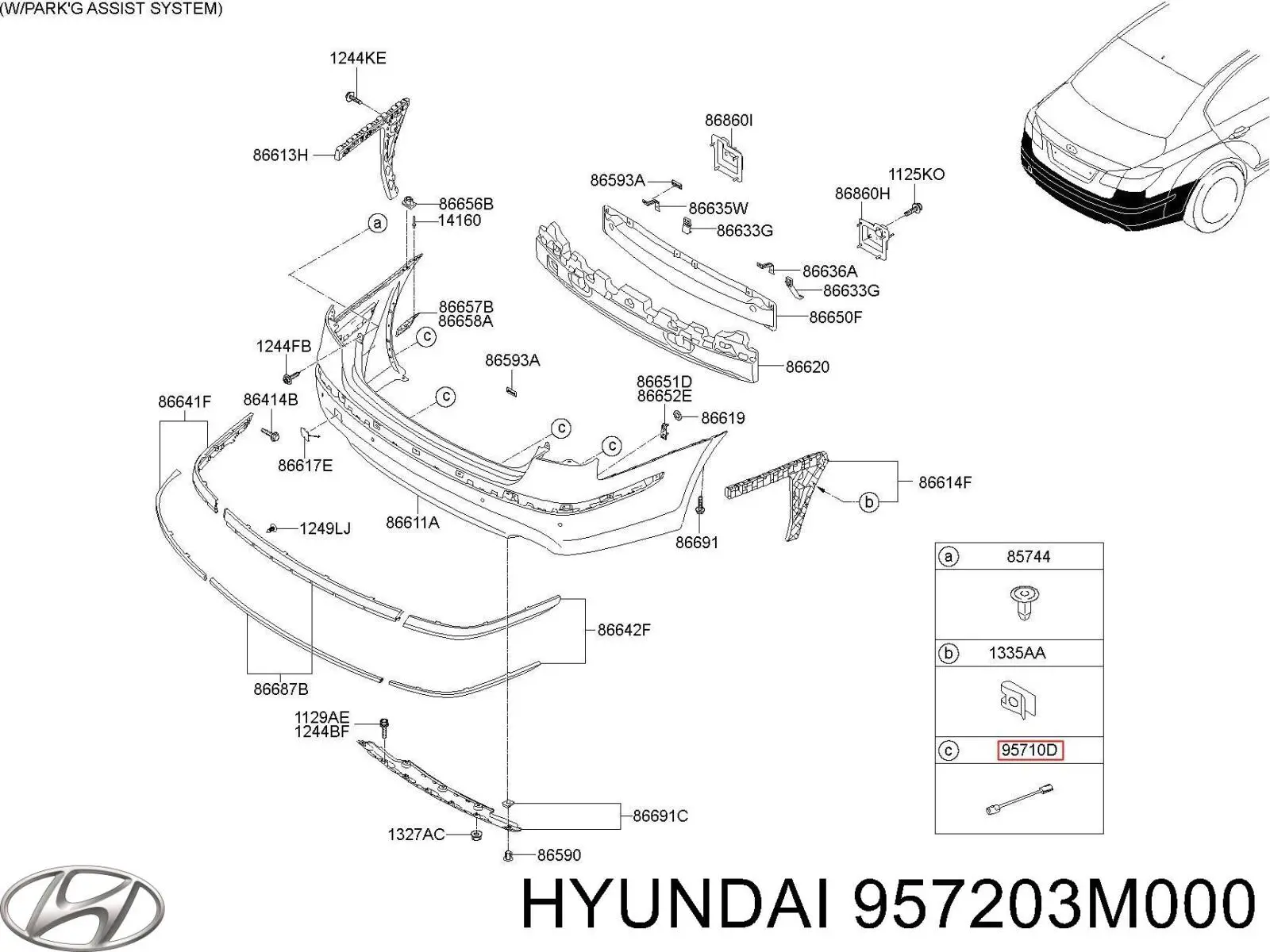 957203M000 Hyundai/Kia 