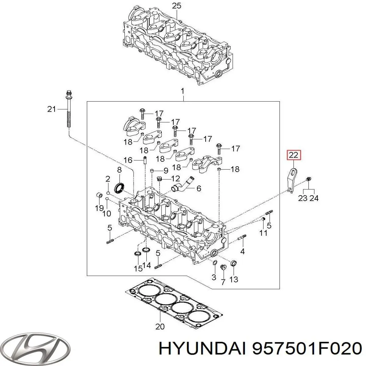 Купити 957501F020 Hyundai/Kia Мотор-привід відкр/закр. замку багажника (3/5-х дв.)