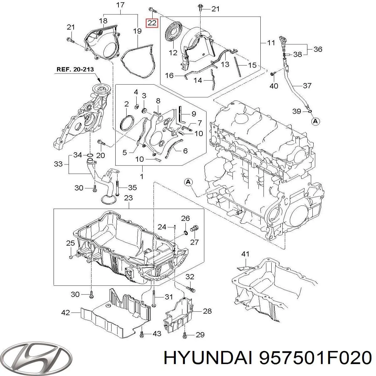Мотор-привід відкр/закр. замка багажника/двері 3/5-ї 957501F020 Hyundai/Kia