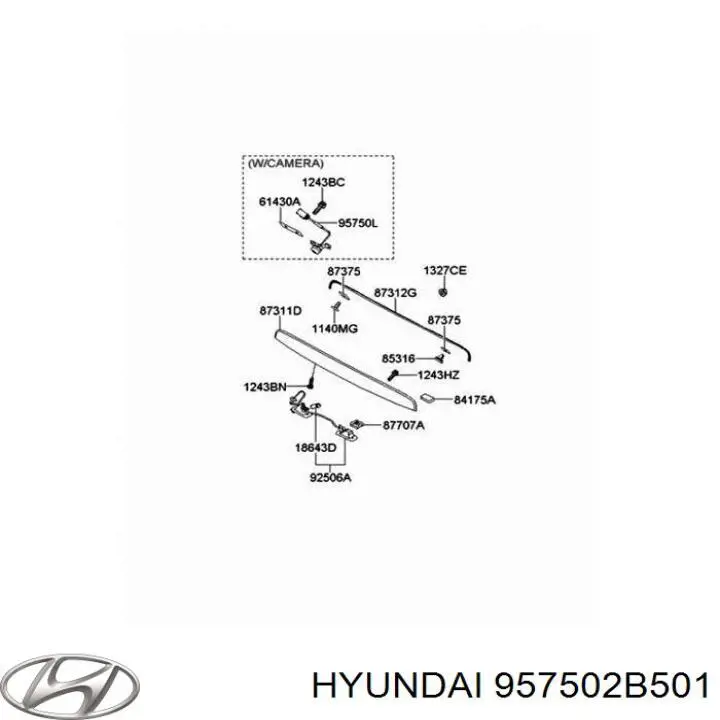957502B501 Hyundai/Kia Камера заднього виду