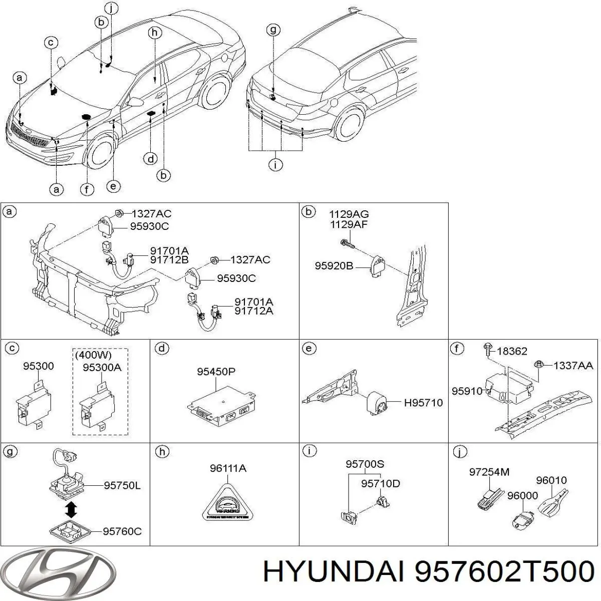  Hyundai/Kia 957602T500 ціна, від 8.96 USD