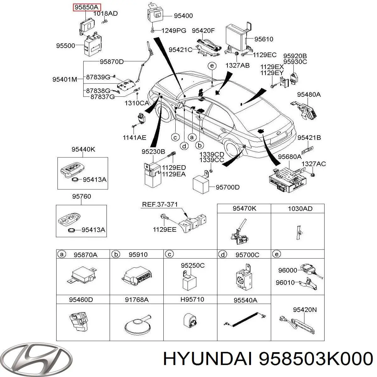  Hyundai/Kia 958503K000 ціна, від 8.48 USD