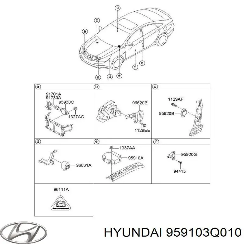  Hyundai/Kia 959103Q010 ціна, від 50.28 USD