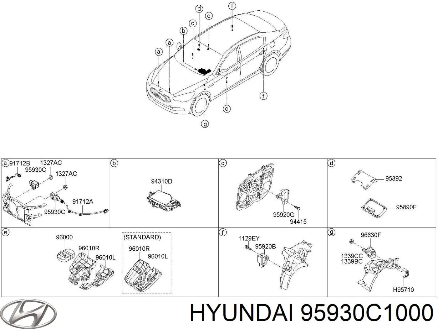 Купити 95930C1000 Hyundai/Kia Датчик Айрбег передній