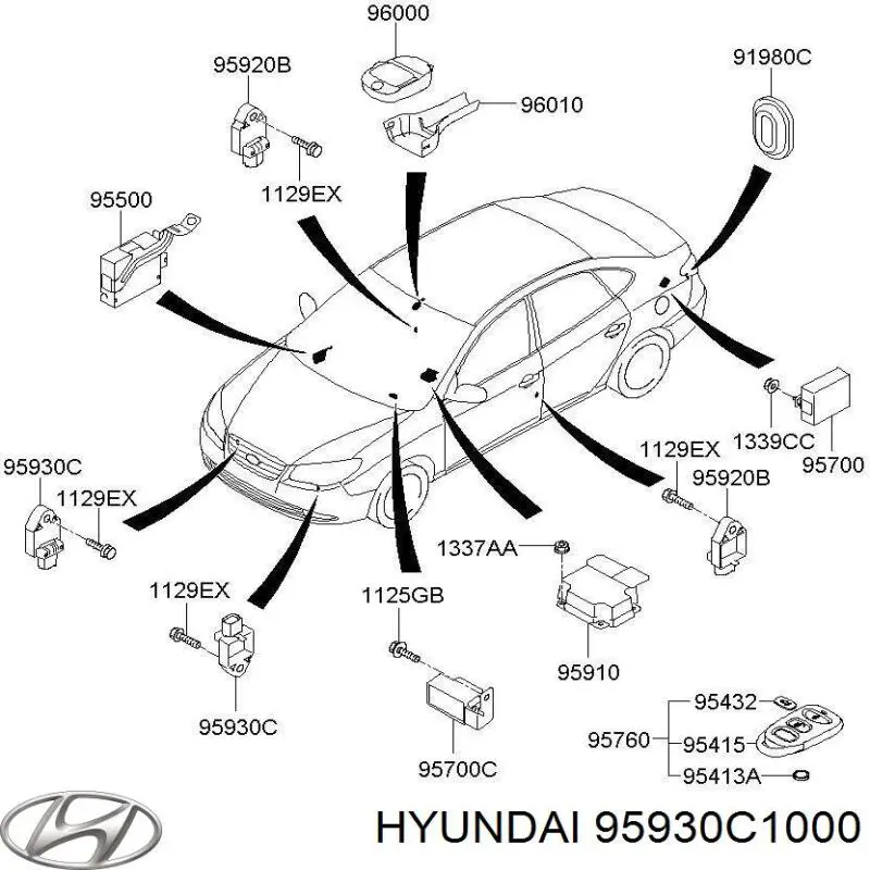 Датчик Ейрбег передній Hyundai/Kia 95930C1000 ціна, від 16.52 USD