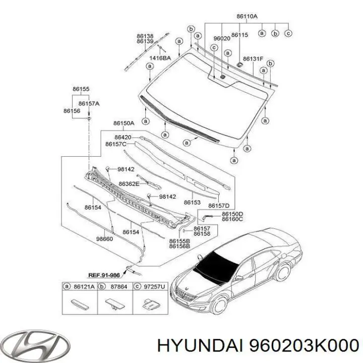  960203K000 Hyundai/Kia